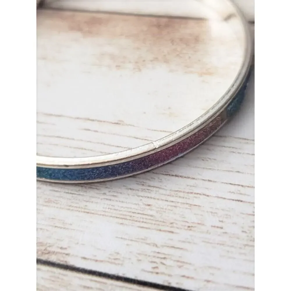 Child Size Girl's Bracelet - Multi Colored Rainbow Glitter